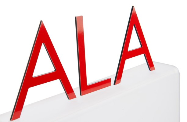 Lettere in pannello composito di alluminio Lettere in pannello composito di alluminio